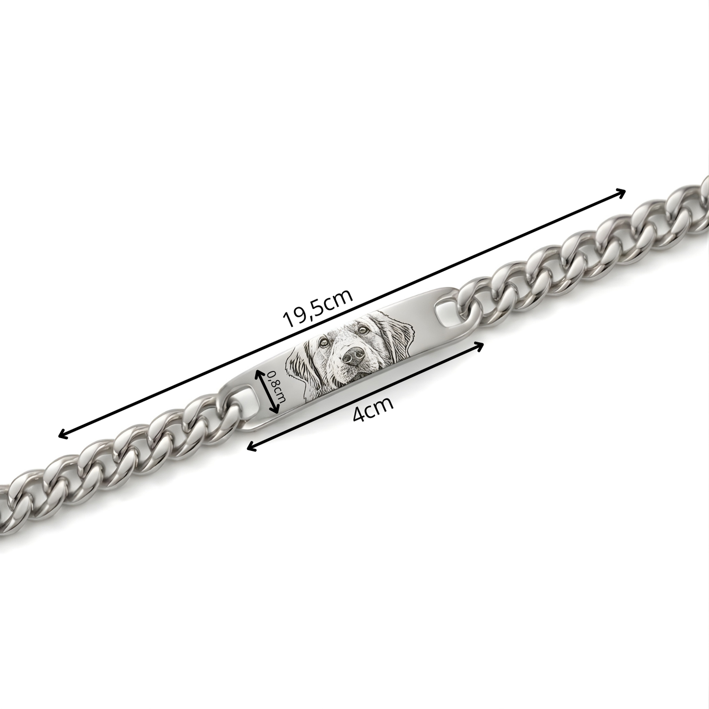 Custom Pet Photo Bracelet – Stainless Steel