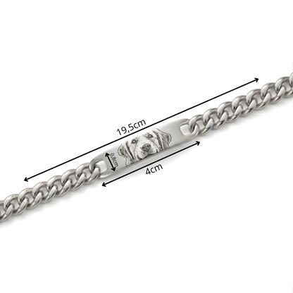 Custom Pet Photo Bracelet – Stainless Steel