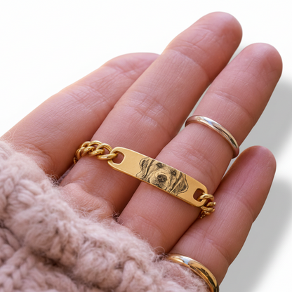 Custom Pet Photo Bracelet – Stainless Steel