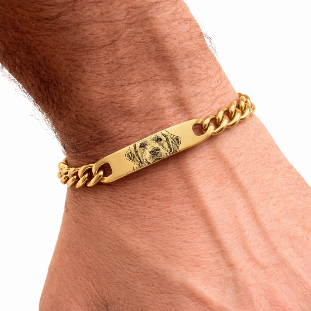 Custom Pet Photo Bracelet – Stainless Steel